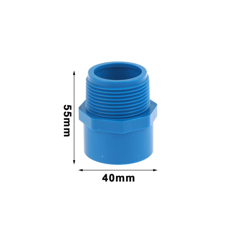 Kimlik 25-110Mm PVC Erkek Dişli Düz Konnektör Akvaryum Balık Tankı Besleme Suyu Bağlantı Parçası Bahçe Sulama Hortumu Su Borusu Adaptörü