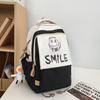 Schoolbag new student backpack casual large-capacity computer bag Korean version cute smiley face couple schoolbag manufacturer wholesale