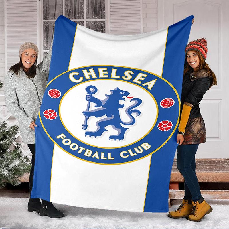 Chelsea FC Logo Aufdruck Decke—weich,warm;Vielseitige Decke für alle Jahreszeiten – perfekt als Klimadecke, Nickerchen-Decke
