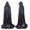 Wizard Halloween Cloak Gown Shiny Witch Cape Funny Hooded Ponchos  Adult Kids