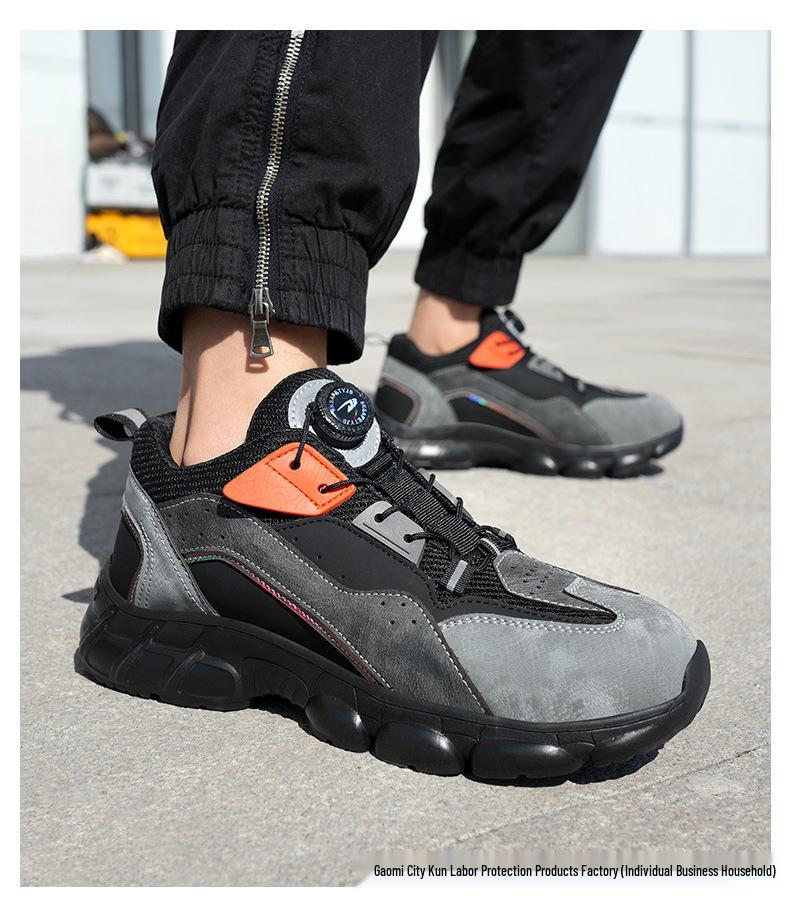 Men's Labor Protection Shoes - Anti-Smash, Anti-Puncture, Soft, Foldable, and Comfortable for Long Hours