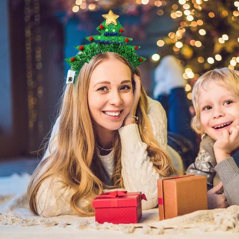 Lys upp tomtehuvudbonaden med mjukt tyg för familjesammankomster julkostymdekoration