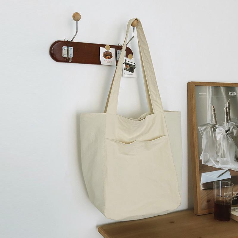 New Shoulder Crossbody Handbag Women's Bag Large Bag Girls Large Capacity Literature and Art Students Simple Casual Tote Bag