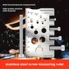 304 Stainless Steel Screw Measuring Gauge Set - Precision Thread Pitch & Bolt Size Caliper Tool | M12 Diameter Ruler | Ideal Fat