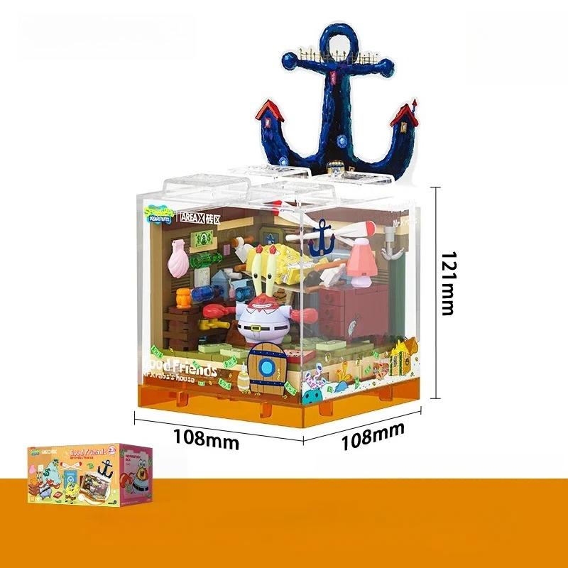 Cartoon Küstenhütte Bausteine Set, MOC Montage Modell Spielzeug, Kreatives Ornament für Fans & Kinder