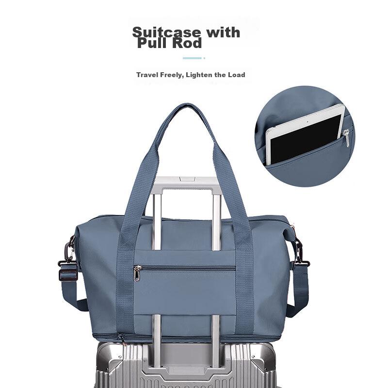 Landcase Travel Bag, Handheld Luggage Bag, Large Capacity Storage Bag, Sports and Fitness Bag, Blue