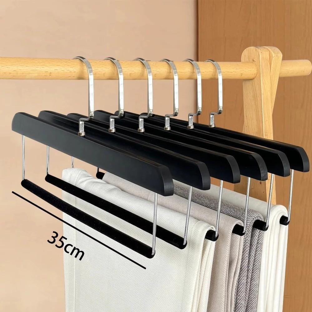 Premium Pants Hanger Wooden Storage Rack Portable No Trace Pants Clamp Clothing Store Home Use