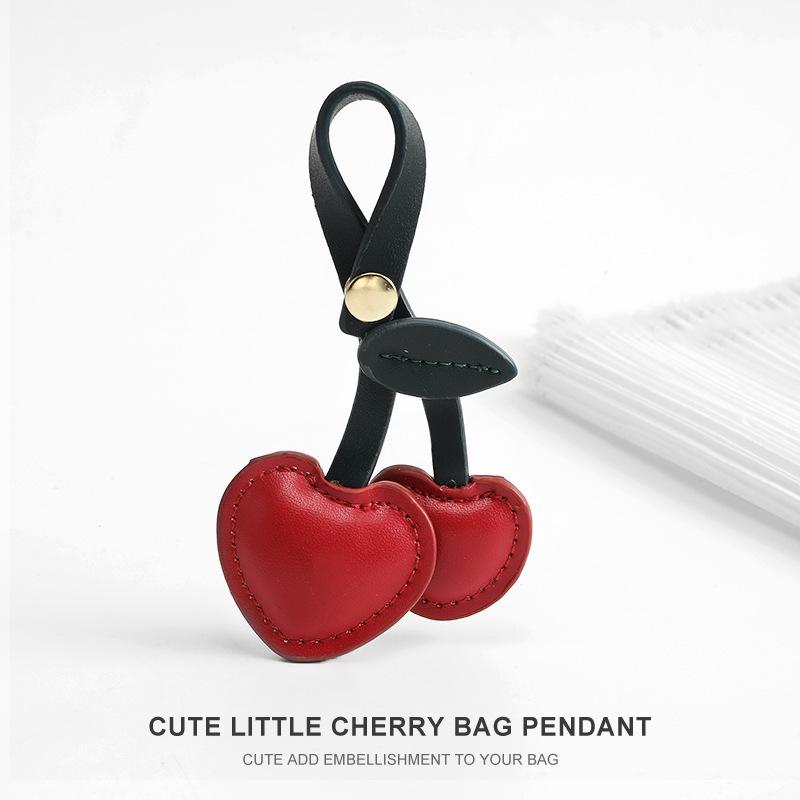 2025 Cherry Heart Handmade Keychain Pendant for Backpack - Unisex Ornament Accessories