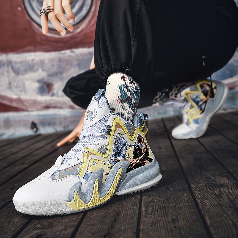 Practical Basketball Shoes for Boys, Junior High School Students, Older Children, Outdoor Cement Sports, Running Shoes, Mesh Men's Shoes, Student Shoe