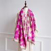 Winter Pink Cat Pattern Scarf Cashmere Women Jacquard Pashmina Design Wrap Female Thick Blanket Soft Bufanda Shawl Kerchief