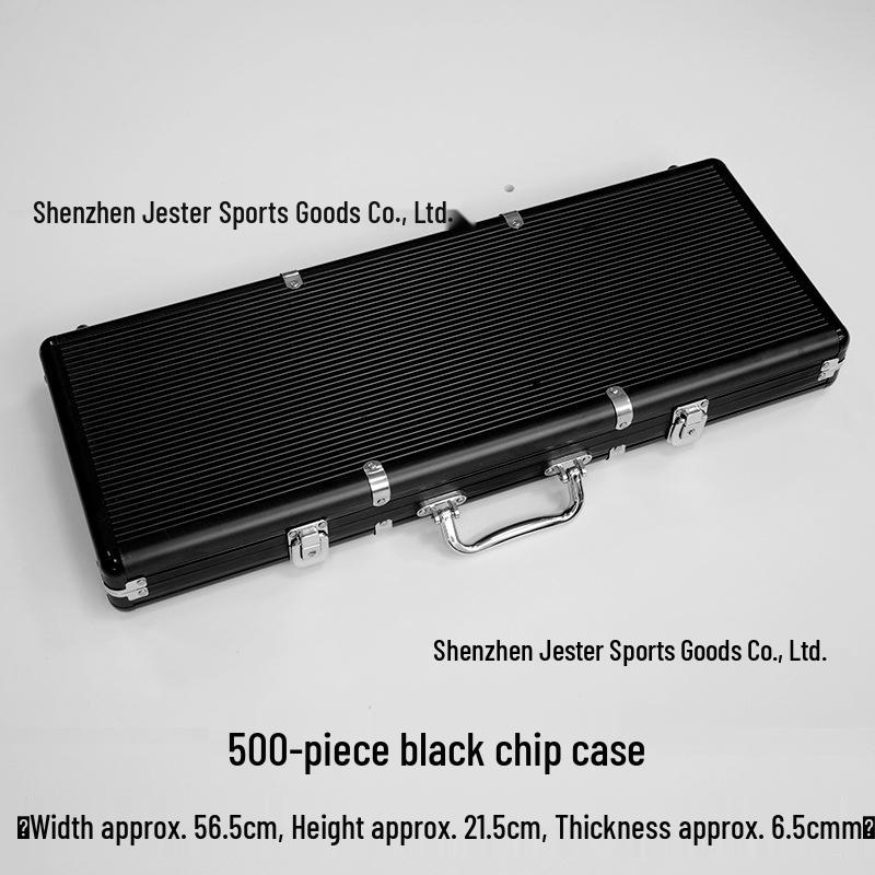 Black and Silver Aluminum Texas Hold'em Chip Storage Case