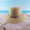 Summer Fashion Straw Dome Bucket Hat Seaside Vacation Sunscreen Sunshade Beach Hat Women's Straw Hat Customization