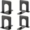 2/4pcs Premium Matte Painted Book Ends, Heavy Duty and Sturdy Bookends for Shelves, Office Non-Skid Metal Book End Stopper