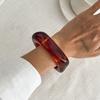 Ingemark 3 Styles Boho Smooth Chunky Resin Bangles Women Trendy Geometric Irregular Stacking Wide Bracelets Party Couple Jewelry