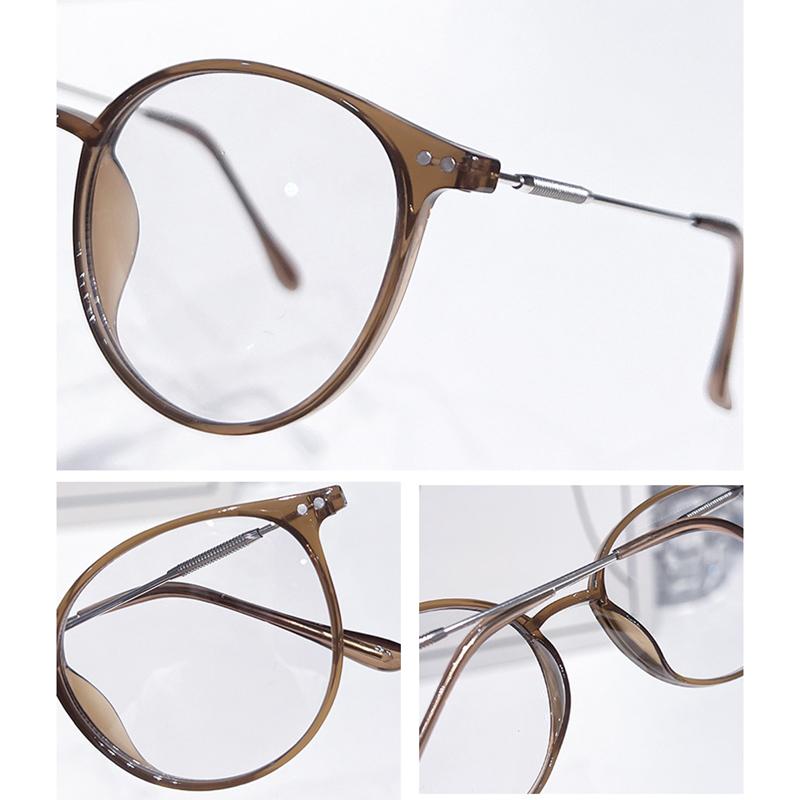 Fashion Outdoor Ultralight Changing Color Photochromic Glasses Unisex Round Frame Glasses