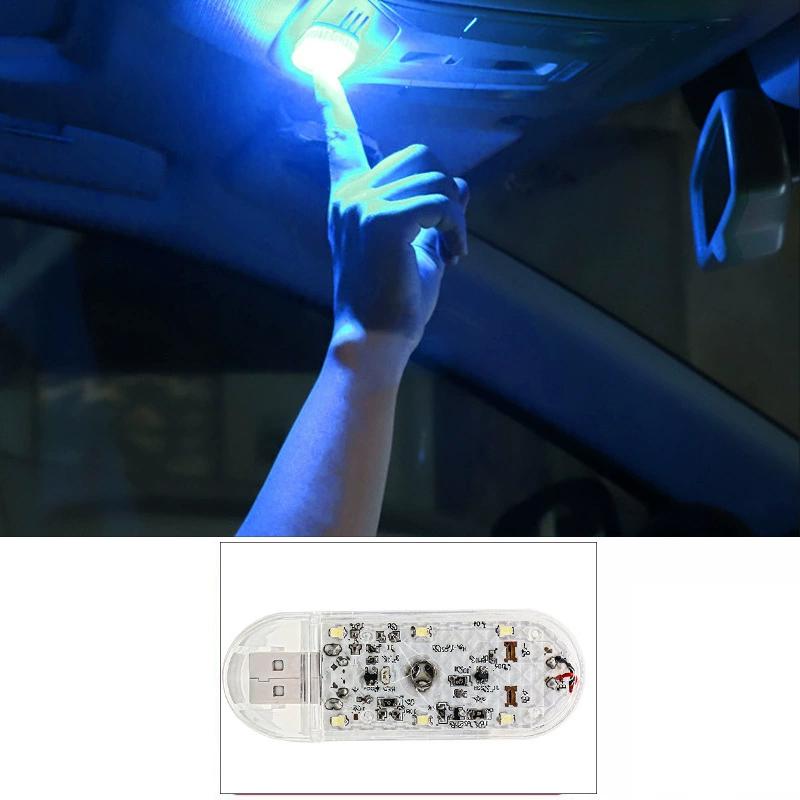 LED Car Mini Touch Light USB Charging Portable Auto Roof Ceiling Reading Night Lamp Wireless Car Decoration Ambinet Light