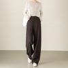 Suit Pants Women's Autumn Scimitar Wide-leg Pants High Waist Loose Trousers Acetic Acid Tencel Wool Pants Professional Wear Women's Casual