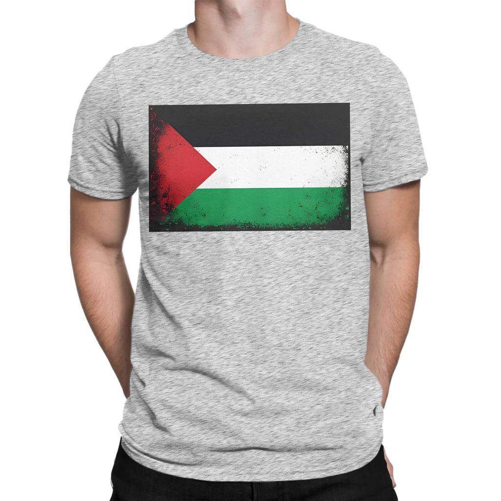 Men Keffiea Palestine Beach Palestine Map T Shirt 100 Cotton Clothes Leisure Short Sleeve Round Neck Tees Birthday Gift TShirt