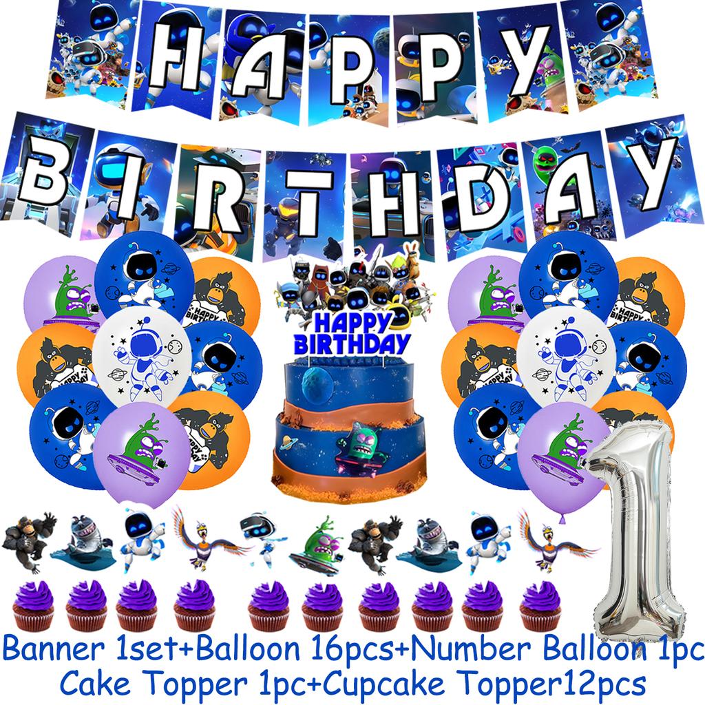 Cartoon ROBOTS Child Birthday Party Decoration Supplies Cup Plate Balloon Tablecloth Banner Photography Background Prop Kid Gift