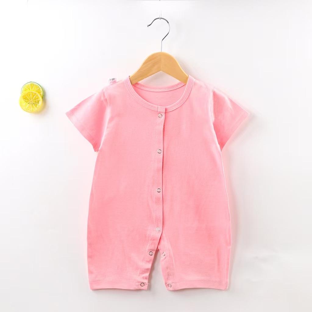 2026 Newborn Short Sleeve Jumpsuit Romper - Thin Style Bodysuit Pajamas