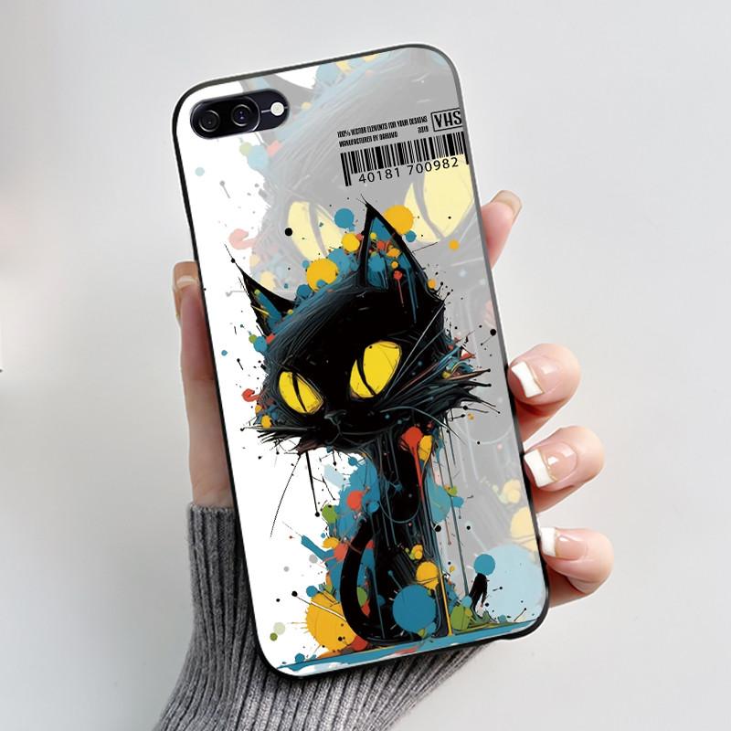 Casing For Asus Zenfone 4 Max ZC520KL X00HD Phone Case Aesthetic Fashion Cute Cat Black Soft Silicone Shockproof Cover Bumper