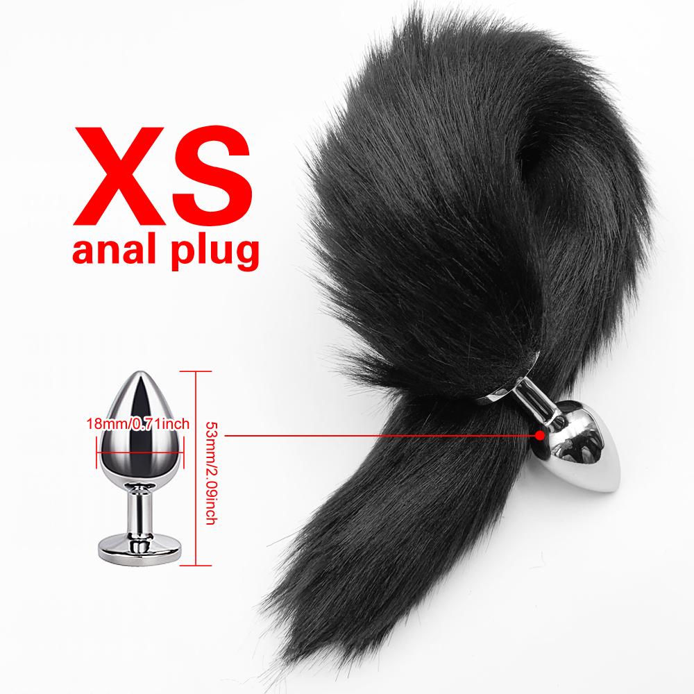 4 Sizes Metal Butt Plug Fox Tail Intimate Toys Anal Extender Dilator Sex Shop Products Erotic Games Goods For Adults