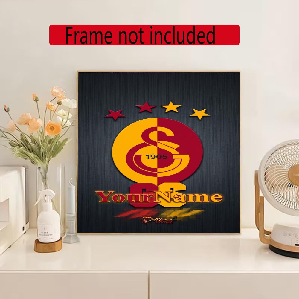 Galatasaray Customize Your Name Diamond Painting Round Diamond Rhinestones Mosaic Diamond Embroidery Wall Paintings Rhinestones Gift Frameless