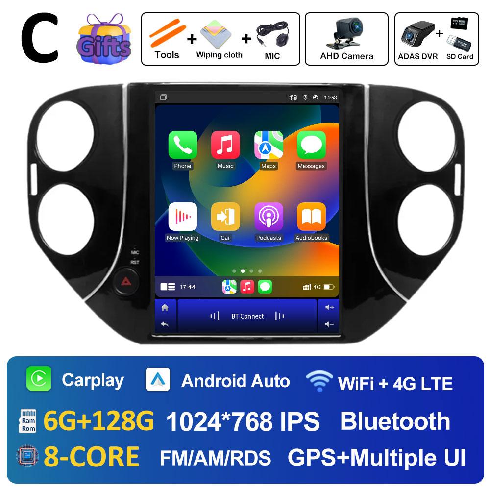Sistem Inteligent Pentru Volkswagen Tiguan 1 NF 2007 2008 2009 2010 2011 - 2016 Android Auto Wireless Carplay Ventilator de Răcire Fără 2 din