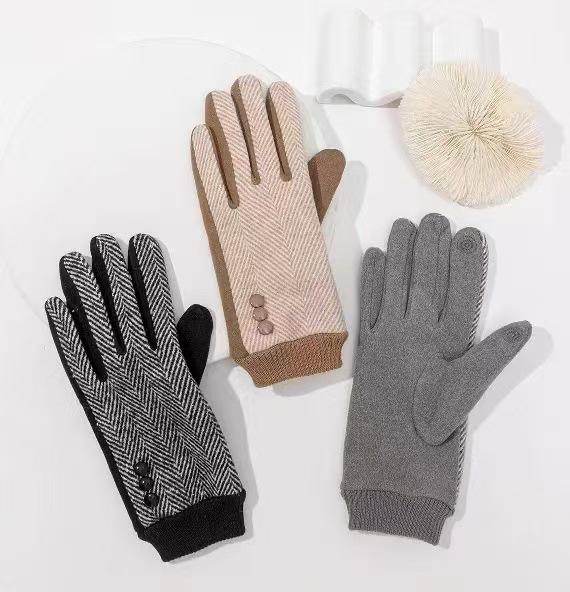 Męskie Zimowe Rękawiczki Dotykowe z Podszewką Polarową - Wiatroodporne, Mrozoodporne, Codzienne Rękawiczki do Prowadzenia