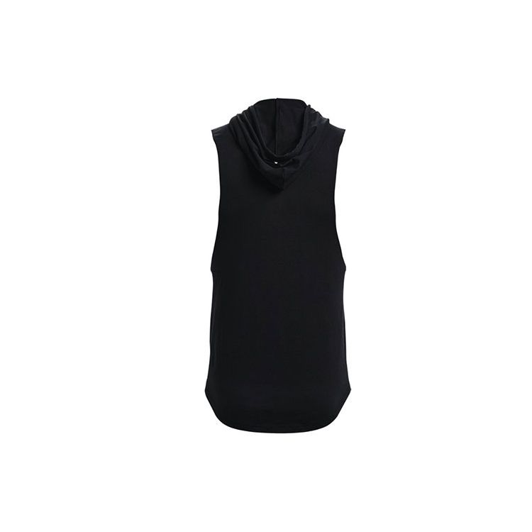 Under Armour Vzor písmen Bez rukávů S kapucí Sportovní vesta Pánské topy Černá 1365215-001