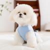 Spring and summer puppy dog clothes simple contrasting color breathable vest teddy than bear small and medium dog cat pet clothes