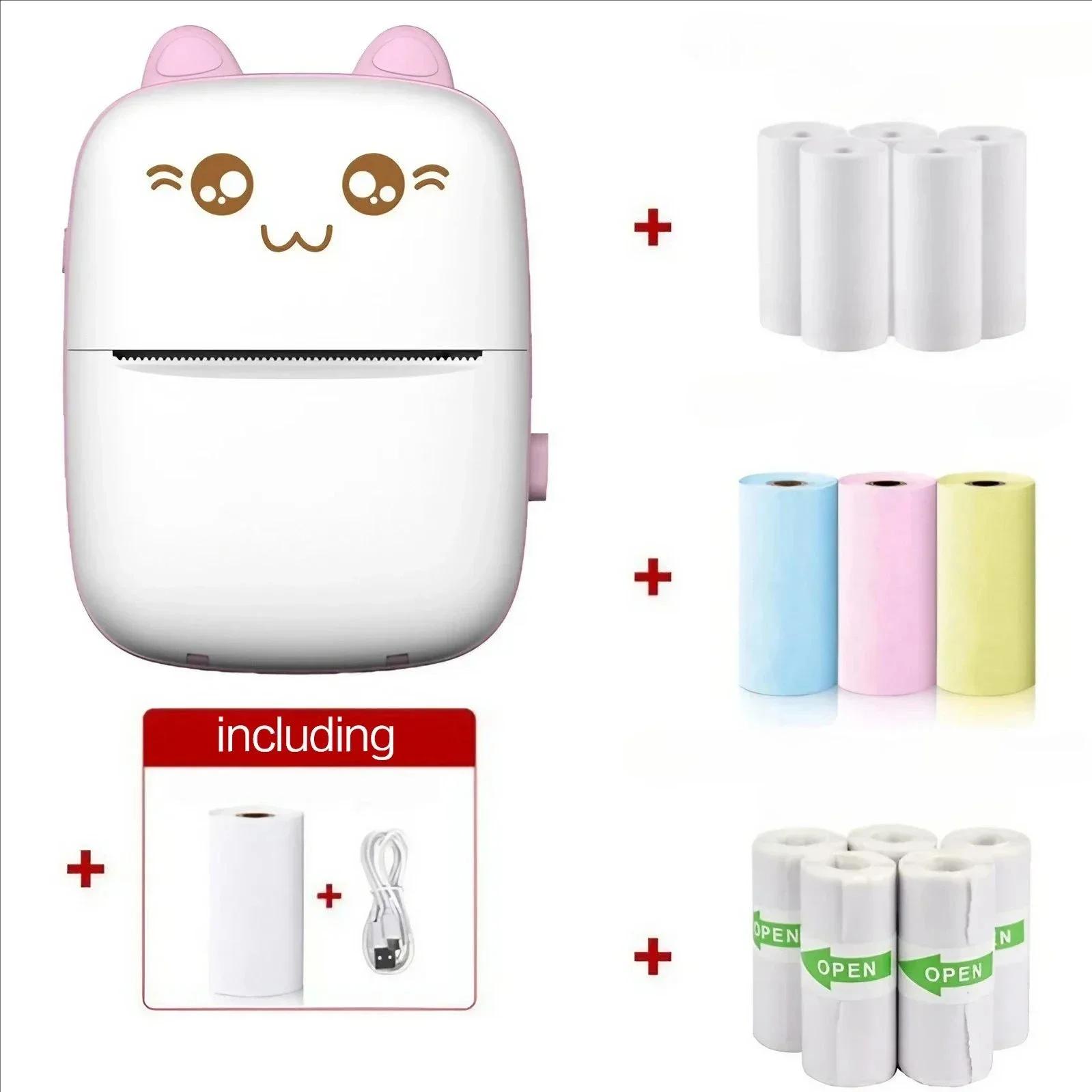 

Portable HD Wireless Mini Bluetooth Thermal Printer for Labels Photos Receipts Notes Self-adhesive Paper