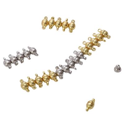 Boucle Magnétique Cuivre Hambourg 5x11mm (Placage suspendu) Pour les accessoires de fabrication de bijoux DIY