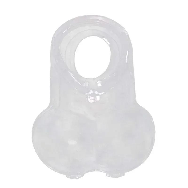 Soft Scrotum Cage Ball Stretcher TPE Penis Rings Ejaculation Delay Cockring SM Sex Toys for Men Adult