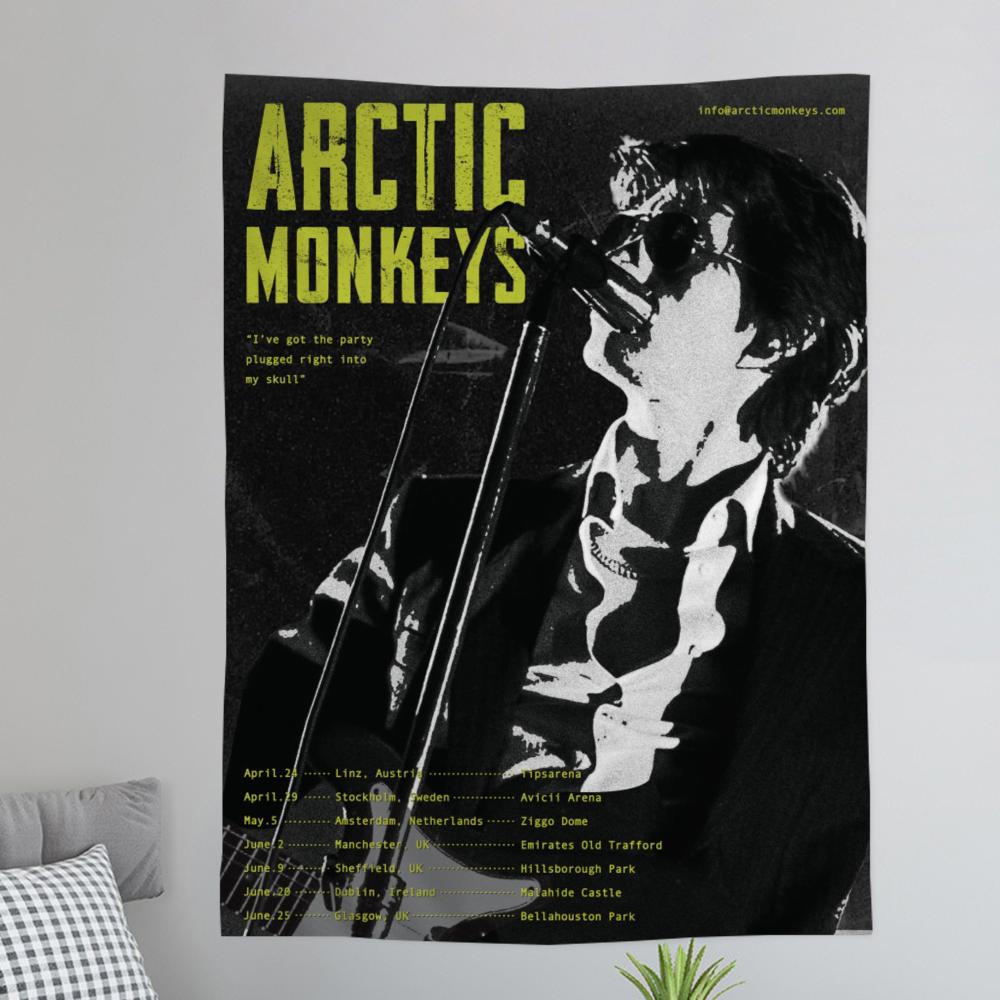 AArctic MMonkeys Rock Band Music Colorful Tapestry Wall Hanging Bohemian Wall Tapestries Mandala Wall Hanging Sheets
