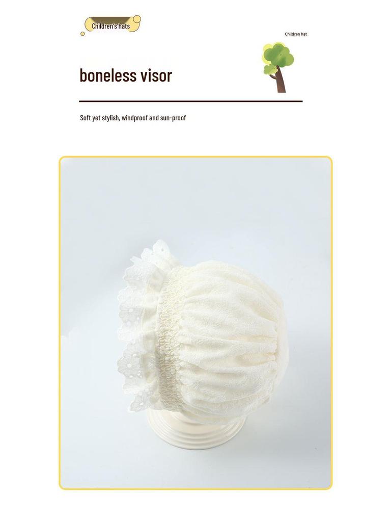 New Autumn & Winter Baby Lace-Trimmed Knitted Warm Fisherman Hat