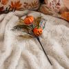 Black And Orange Bouquet Halloween Flowers Decorations, Artificial with Pumpkin Rose Eucalyptus Maple Leaf Autumn Harvest Floral Stems, Indoor
