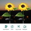 2Pack Sunflower Shape LED Solar Lights Outdoor Garden Stake Lights Warm White Decorative Lamp Waterproof Auto On Off