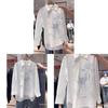 Modern Chinese Style Embroidered Long Sleeve Shirt With Polo Collar For Office Wear