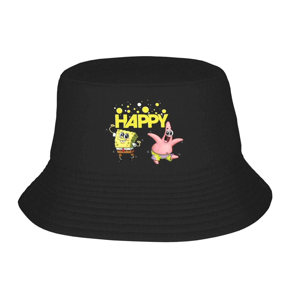 Spongebobs Bucket Hat  Hawaii Fisherman Caps Soft Fold Hunting Sunscreen Hats For Couple Funny Graphic Cap