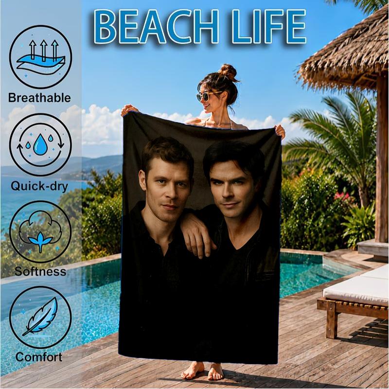 Ladybug Elegance Klaus  Beach Towel, Super Soft Microfiber, Perfect Gift for Her/Him, Birthday, for Pool, Beach, Travel, Decor Beach Party