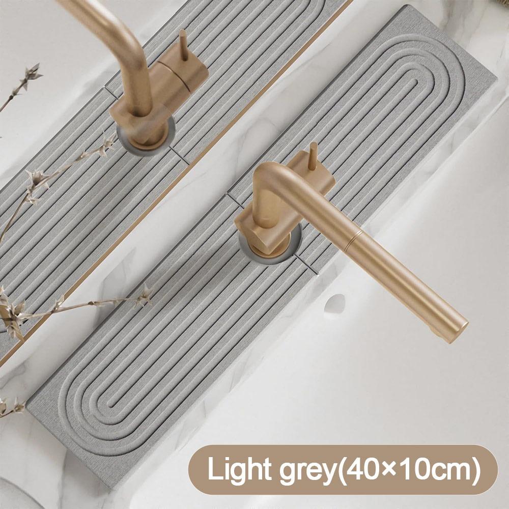 

2pcs/set Diatomite Faucet Draining Mat Splash Multi-function Non-Slip Absorbent Pad Non-Slip Sink Splash Mats