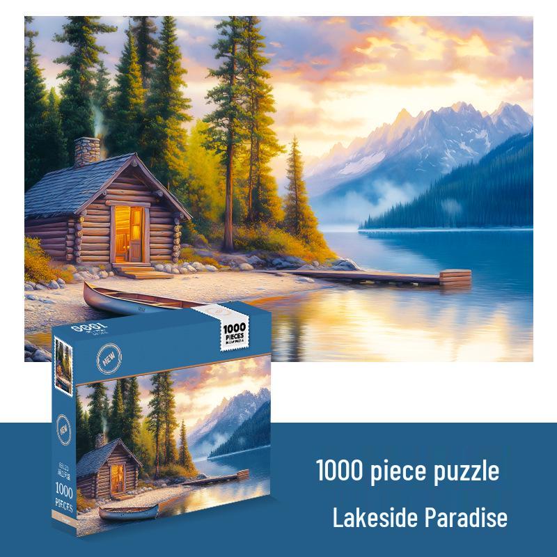 1,000-Piece High-Difficulty Jigsaw Puzzle for Adults - Stress Relief and Boredom Buster Featuring Famous Van Gogh Oil Paintings.