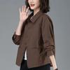 Women's Lightweight Short Outerwear Casual Slimming Shirt-Style Jacket for Middle-Aged Moms in Spring and Autumn
