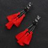 Ethnic Vintage Tassel Rhinestone Ear Pendent Long Fringe Eardrop Dangle Earrings Ladies Jewelry Christmas Gift