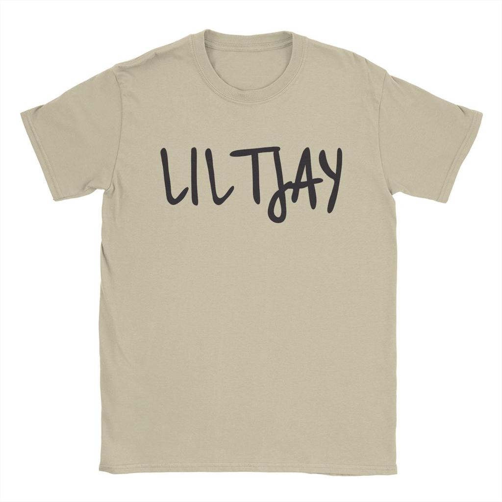 Men Lil Tjay T Shirts Pure Cotton Clothing Vintage Short Sleeve Crewneck Tees Plus Size T-Shirt
