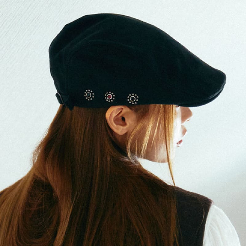 

Кепка для охоты из замши COOKEESEE с шипами (черный) black