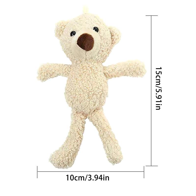 Cute Stuffed Bear Dolls Soft Mini Animal Plush Keychain Room Decorations Car Decoration Props