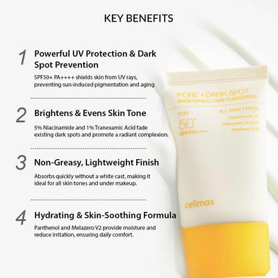 Pore+Dark Spot Brightening Care Sunscreen SPF50+/PA++++ 50ml