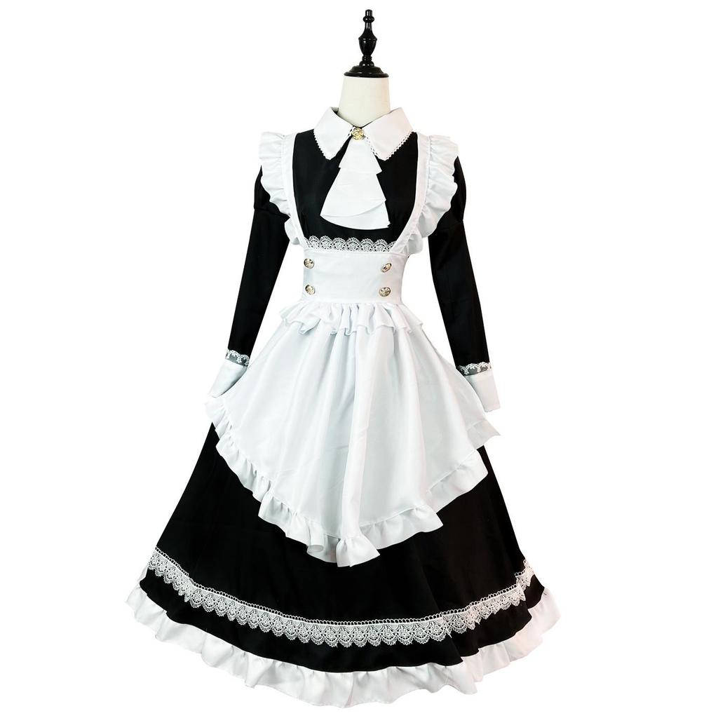 British Lolita Long Sleeve Maid Costume - Anime Cute Cosplay Performance Uniform